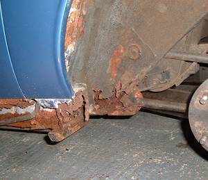 Rear suspension attachment rust